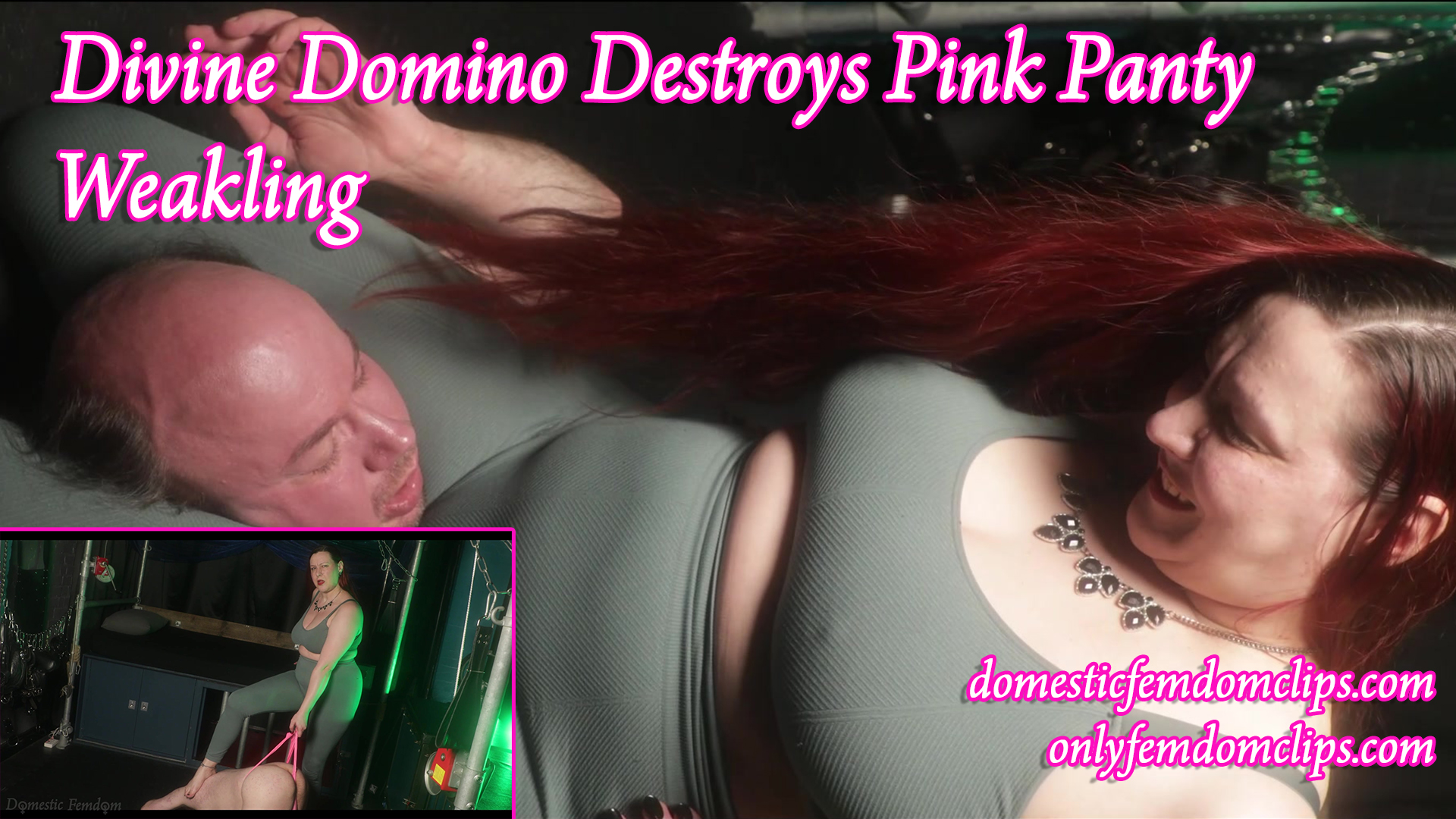 pink panty weakling title slide - Divine Domino destroys Pink Panty Weakling