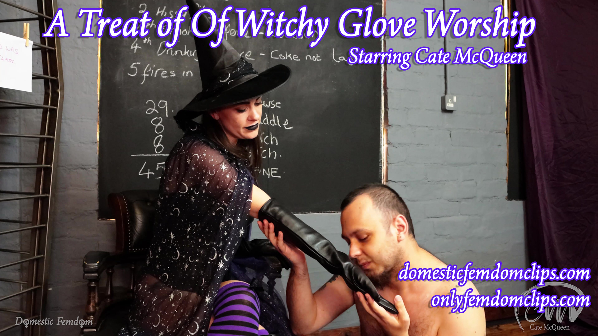 witchy glove worship title slide - A Treat of Witchy Glove Worship