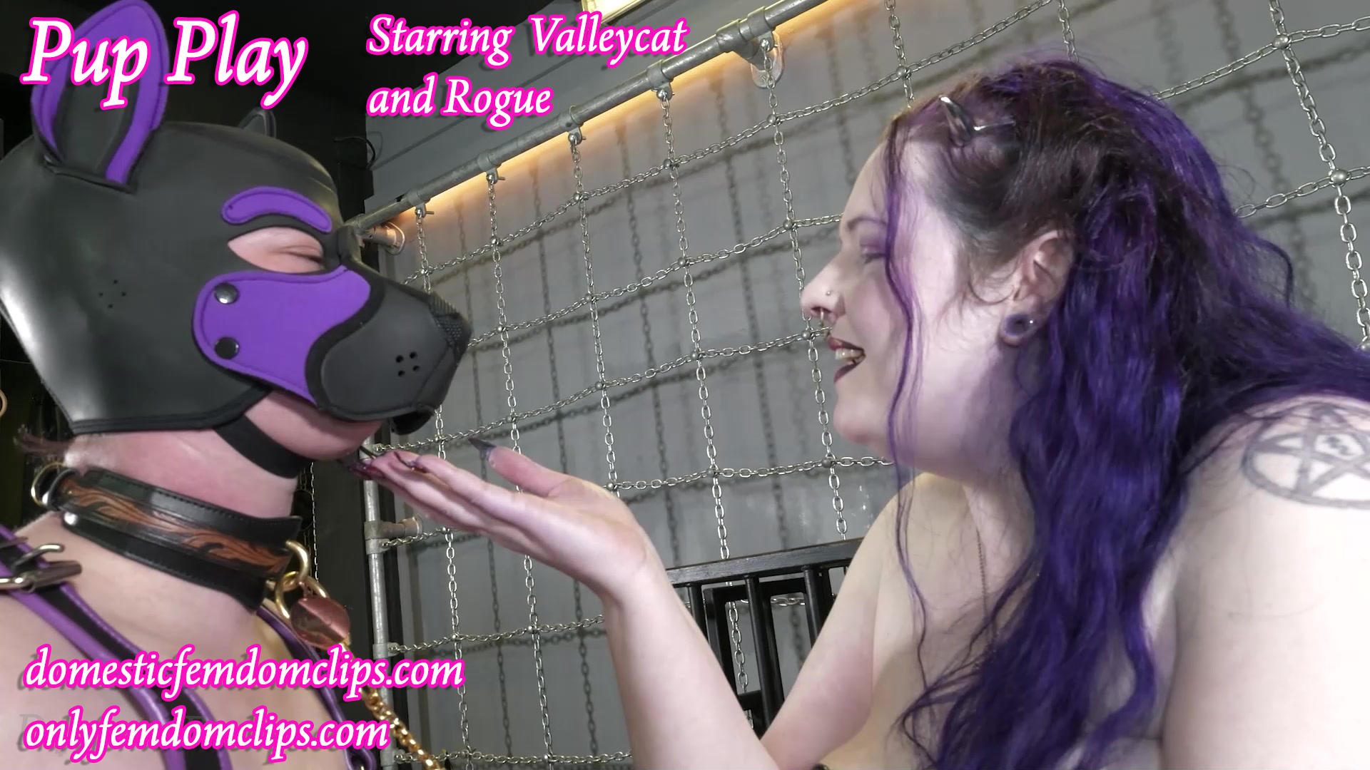 Pup Play with Rogue and Valleycat title - Pup Play with Rogue and Valleycat